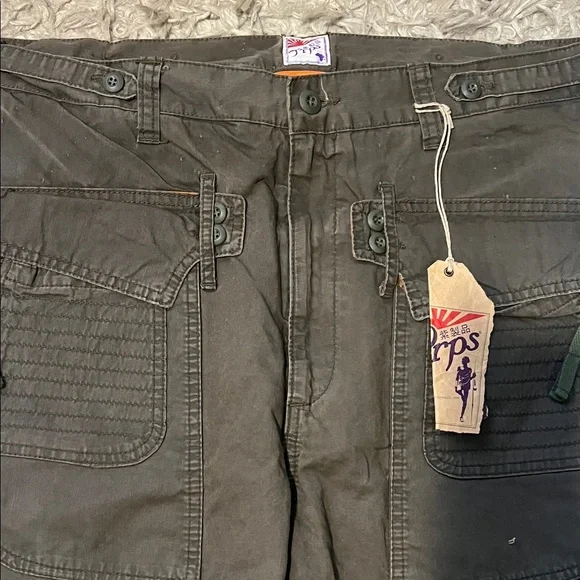 PRPS Dark Olive Cargo Pants - Picture 2 of 9